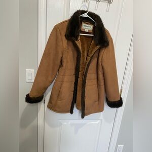 J.Elizabeth Tan Teddy Jacket with Dark Trim